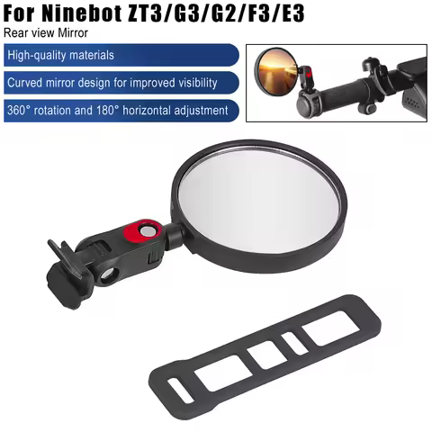 Handlebar Rearview Mirror Rear View Mirrors for Segway Ninebot MAX G3 ZT3 Pro F3 F3 Pro E3 E3 Pro Electric Scooter Replace Parts