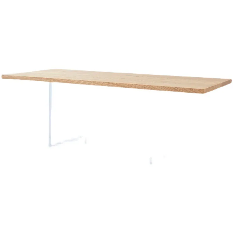 Modern simple acrylic suspended dining table rectangular household log dining table designer creative restaurant