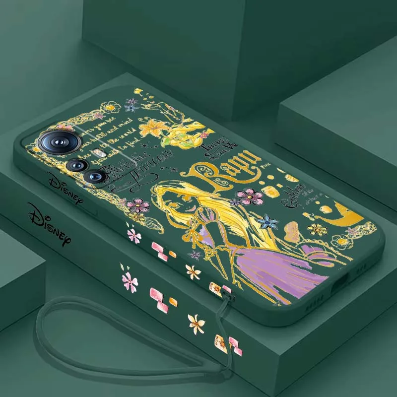 

Disney Anime Princess Phone Case For Xiaomi Mi 17 15 14 13 13T 12 12T 12S 11i 11X Lite Pro Ultra 5G Liquid Left Rope