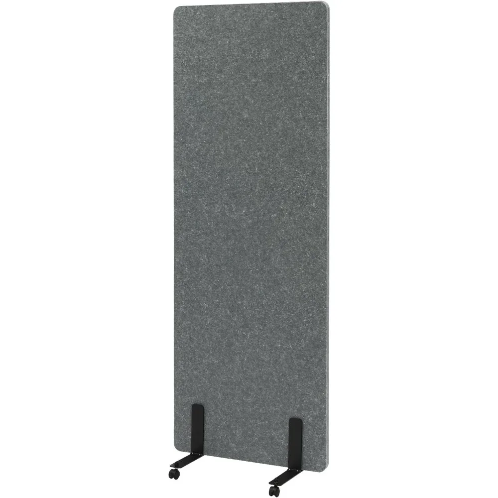 

Office Partition, Floor Standing Noise Reducing Acoustic Room Wall Divider, 24" x 66" Privacy Panel Divider Screen