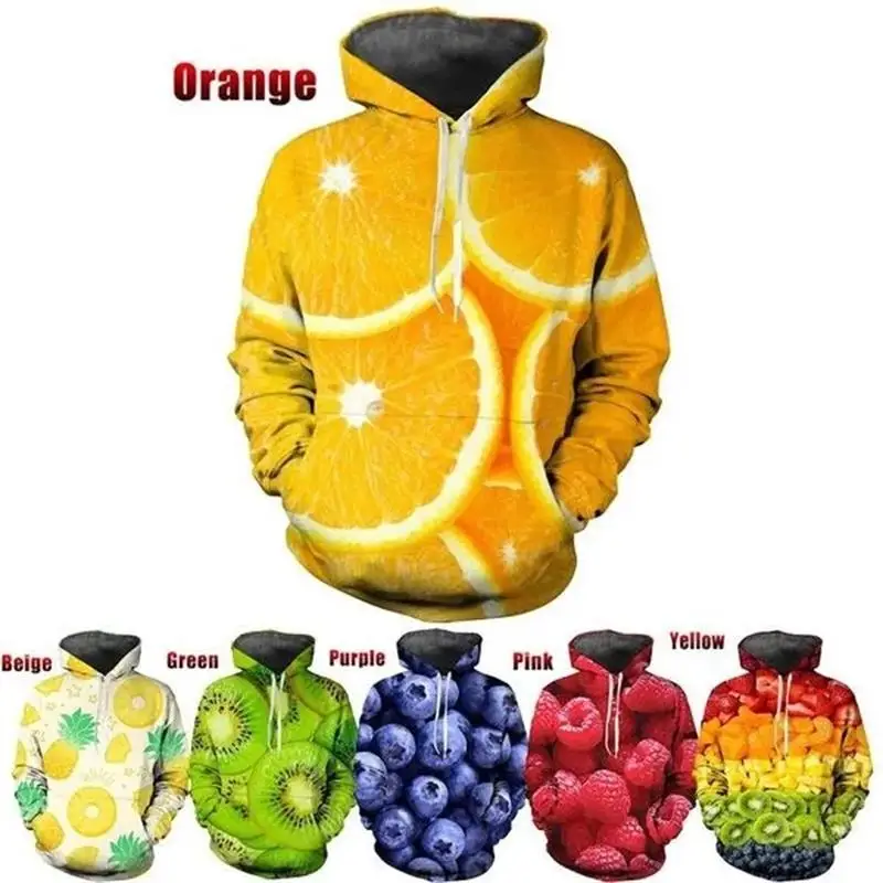 

Tropical Fruits Lemon Hoodie Men 3D Avocado Kiwi Fruit Print Hoodies Womens Clothing Harajuku Fashion y2k Pullovers Hooded Hoody