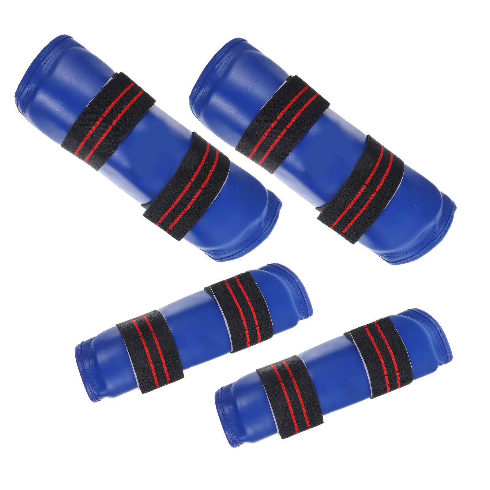 

Taekwondo Arm Shin Guards Set Pu Thick Sponge Padding Elastic Hook Loop Closure For Mma Thai Training Xl