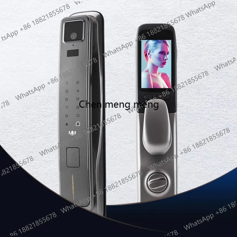 

3D-сканер лица и вен, умный дверной замок с функцией просмотра, высокая чувствительность, приложение Xhome, ключ-карта, пароль, цифровой замок