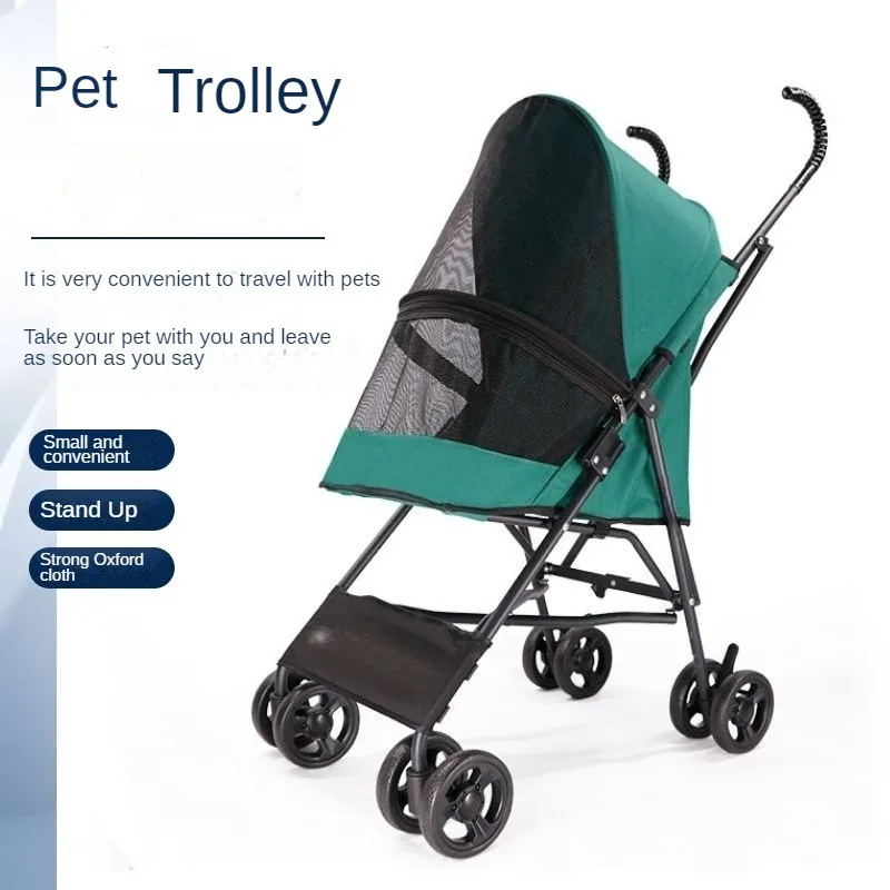 

Lightweight Pet Cart Teddy Outgoing Car Free of Installation Station Standing Dog Walking Car Dog Cat Hand Cart