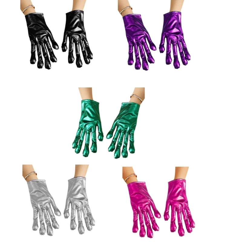 Halloween Alien Cosplay Gloves for Adult UFO Theme Alien Character Costume Gloves Masquerades Stage Performances Gloves