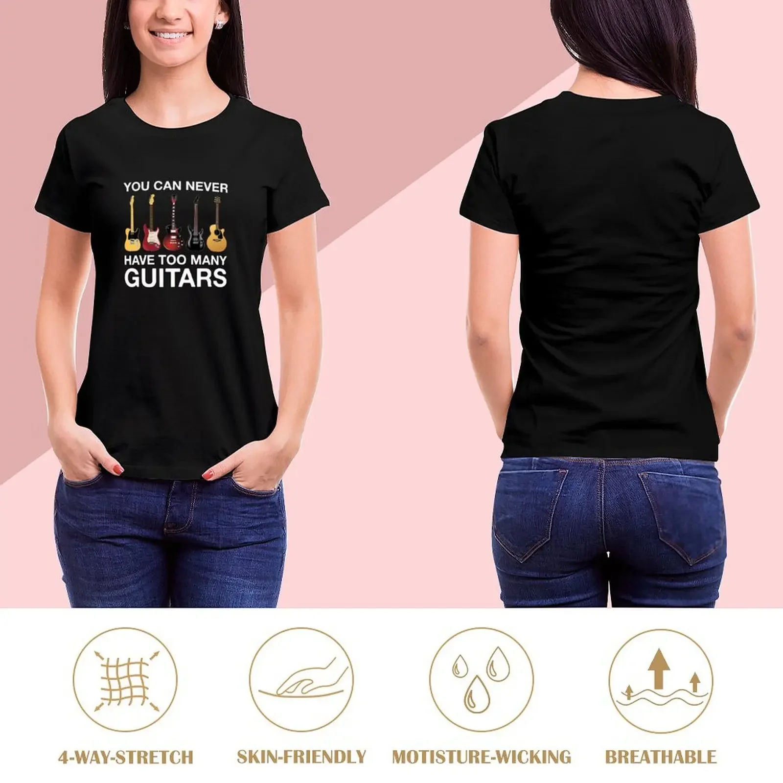 You Can Never Have Too Many Guitars T-Shirt Blouse sports fans customs animal prinfor Women clothing