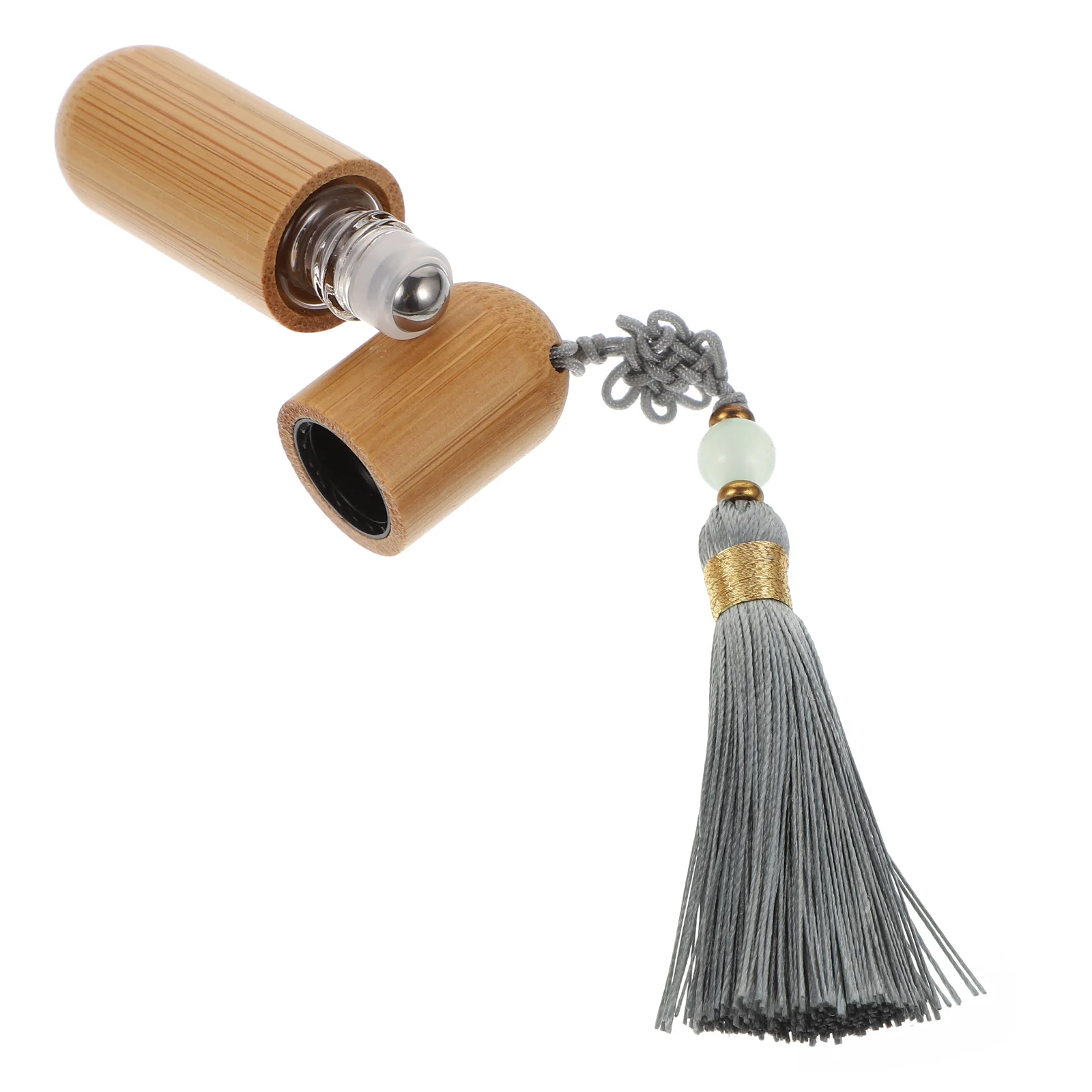 

Fringed Bamboo Shell Bottle 10Ml 15Ml Glass Perfume Sub-Packaging Container Thickened Essential Oil Dispensing Travel Size