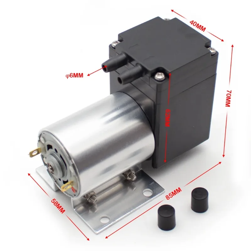 New DC 24V Micro Vacuum Pump Small Air Suction Pump Diaphragm Pressure Pump 6W 12L/MIN -80Kpa JH24-80