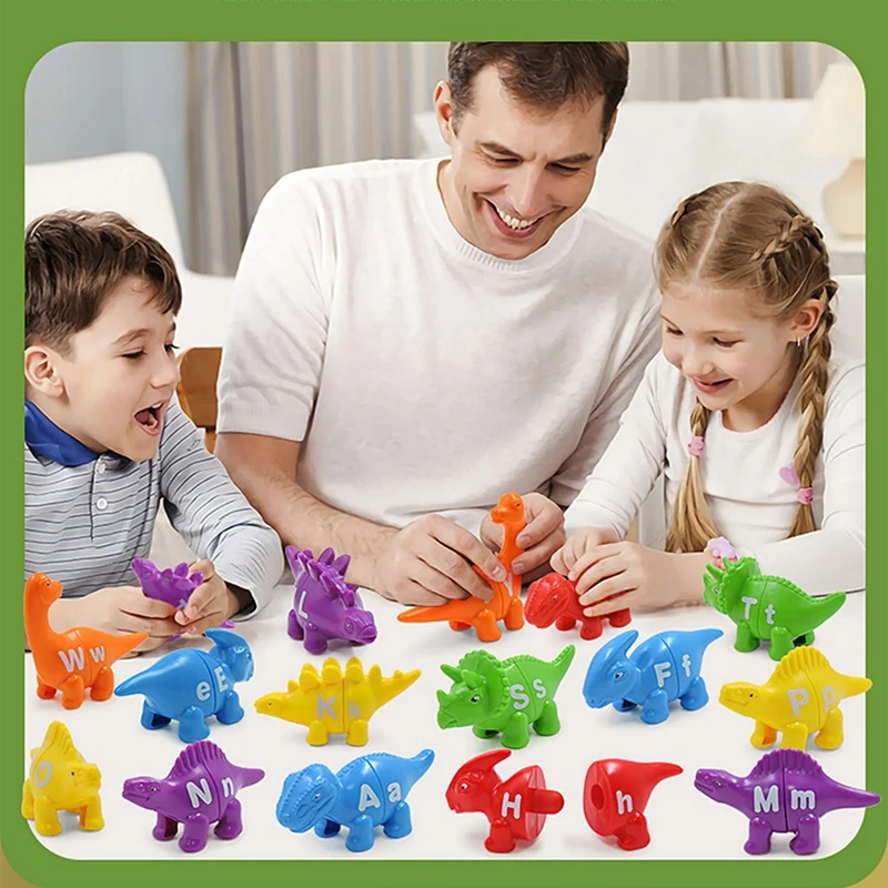 Alphabet Dinosaure Jouet d'apprentissage, Jouets de motricité fine, Activités préscolaires