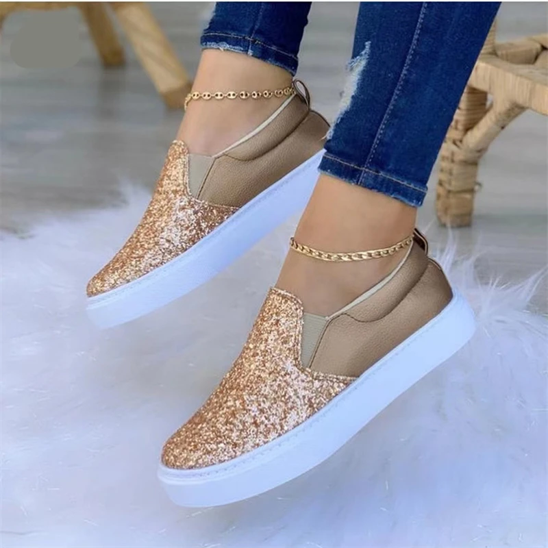 Sneaker Woman Shoes Spring Summer 2023 Flats Thick Bottom Women\'s Loafers Casual Slip-on Fashion Trendyol Urban Sneakers Sports