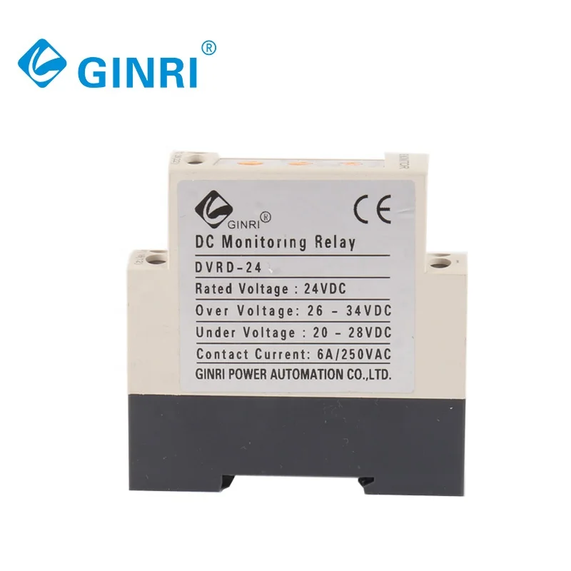 GINRI DC12V 24V 36V 48V    DVRD Voltage Monitor Relay Over Under Voltage Protection Relay