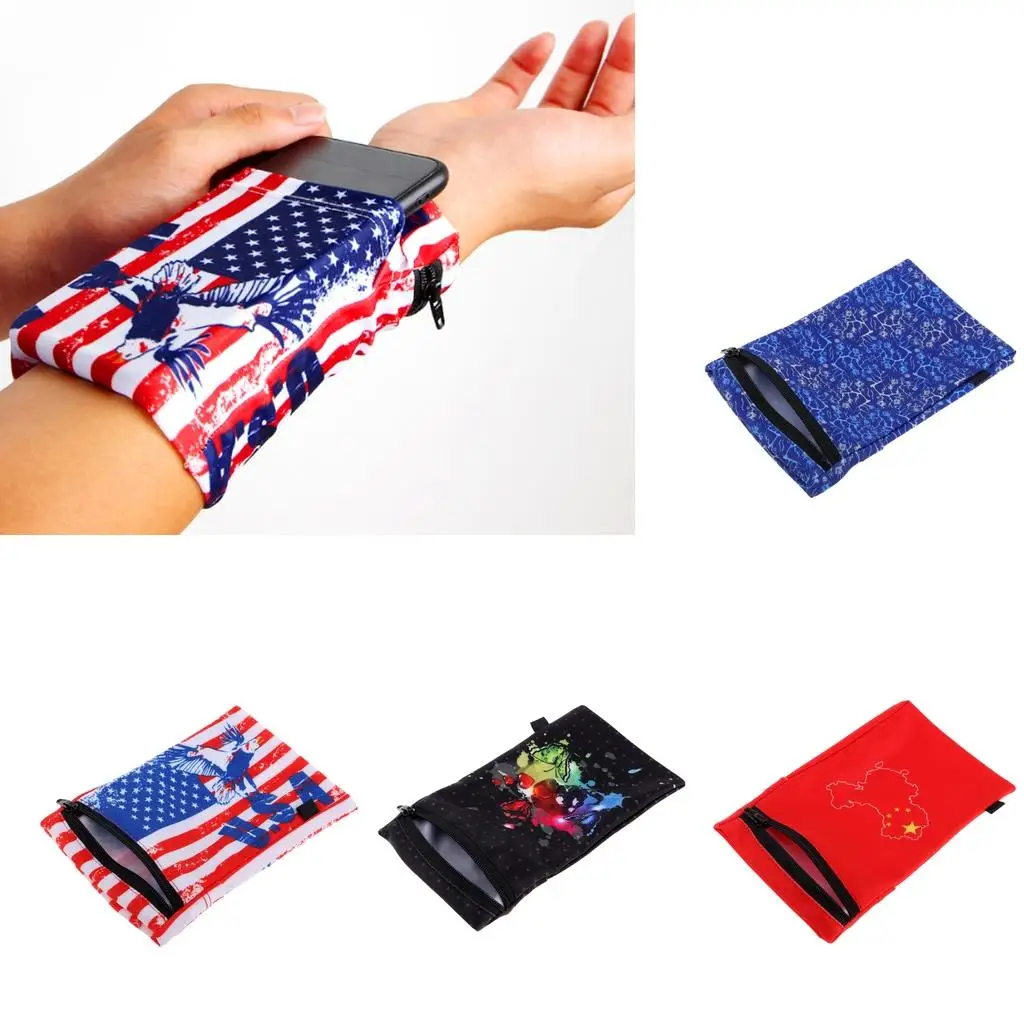 

Wrist Wallet /Wristband with Zipper - for Running, Walking, Travel, Gym, Fitness, Outdoor Sports - Select Colors & Sizes