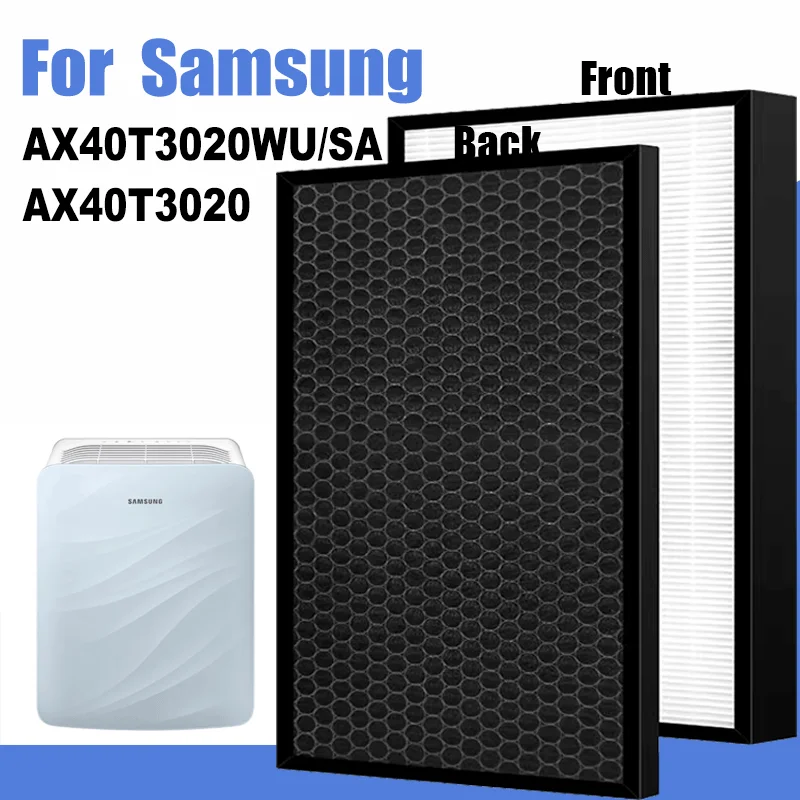 Hepa Dust Collecting Deodorizing Filter compatible with Samsung AX40T3020WU/SA AX40T3020 Air Purifier Filter