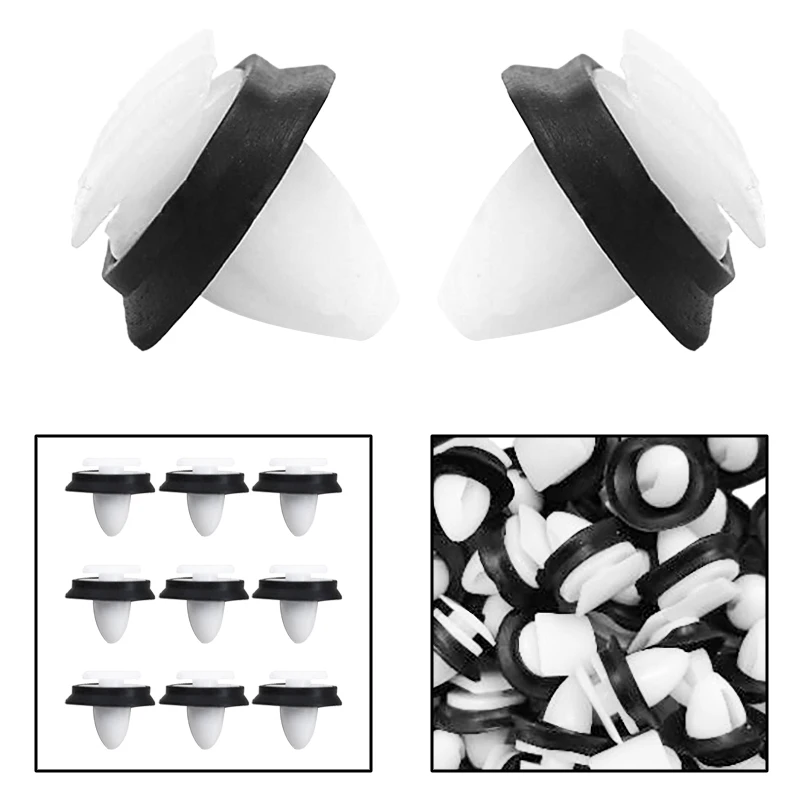 17mm 50pcs Universal  Exterior Side Moulding Rub Bumpstrip Lower Door Trim Clips For Fiat Ducato #71728806 #856543