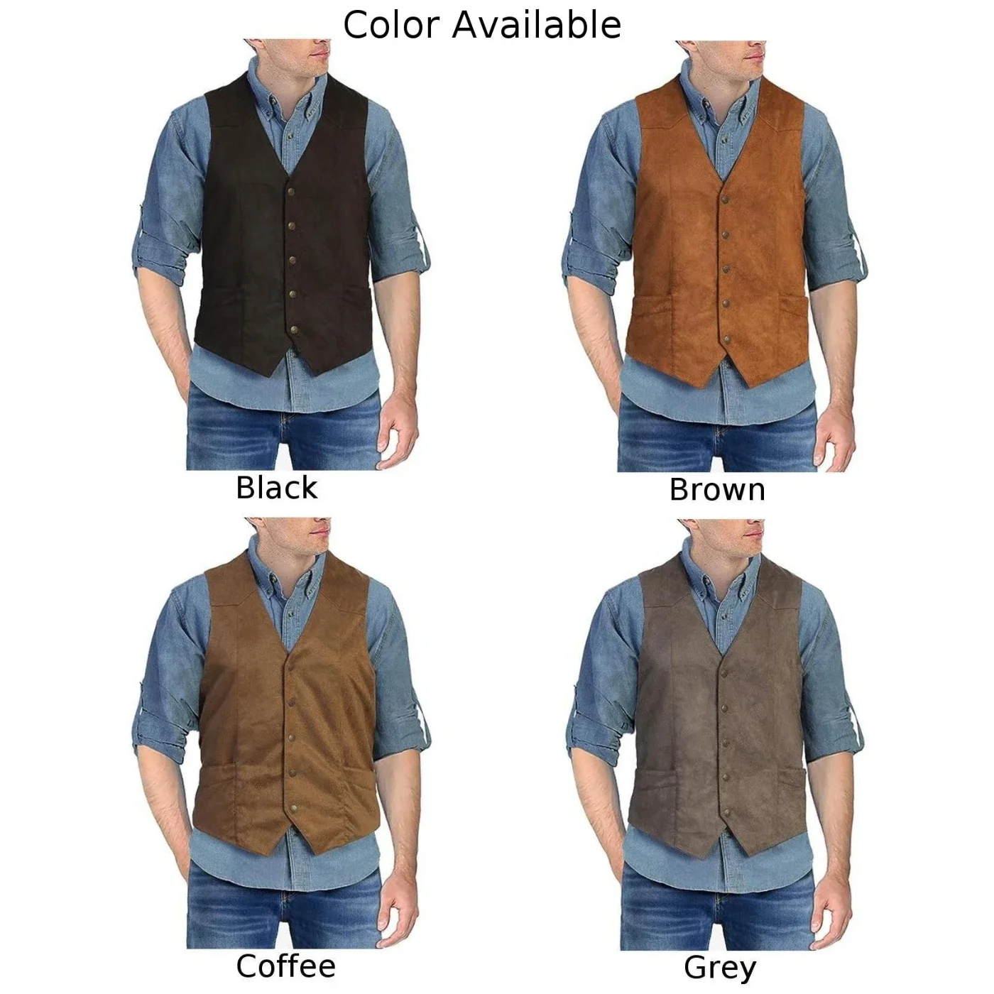 Retro Waistcoat For Men Slim Single Breasted Suit Vest Vintage Fashion Wedding Business Sleeveless Classic Colors