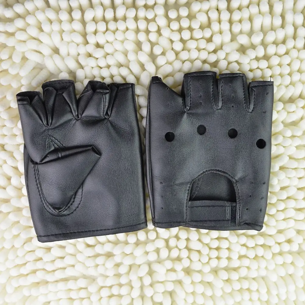 Finger Goth Thermal Cashmere Sports Men Punk Rivet Sports Winter Rivet Punk Warm Half-Finger Gloves Rękawiczki