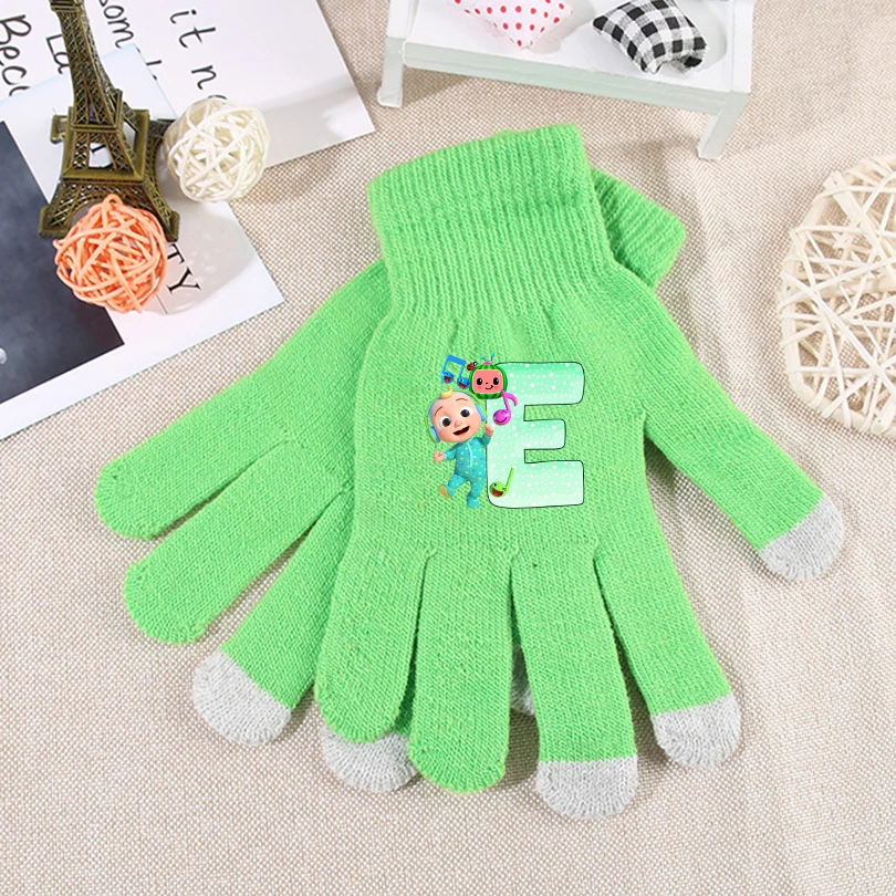 

Cocomelons перчатки для девочек и мальчиков Kawaii вязаные перчатки с мультяшным принтом детские зимние уличные теплые перчатки детский подарок на день рождения и Рождество