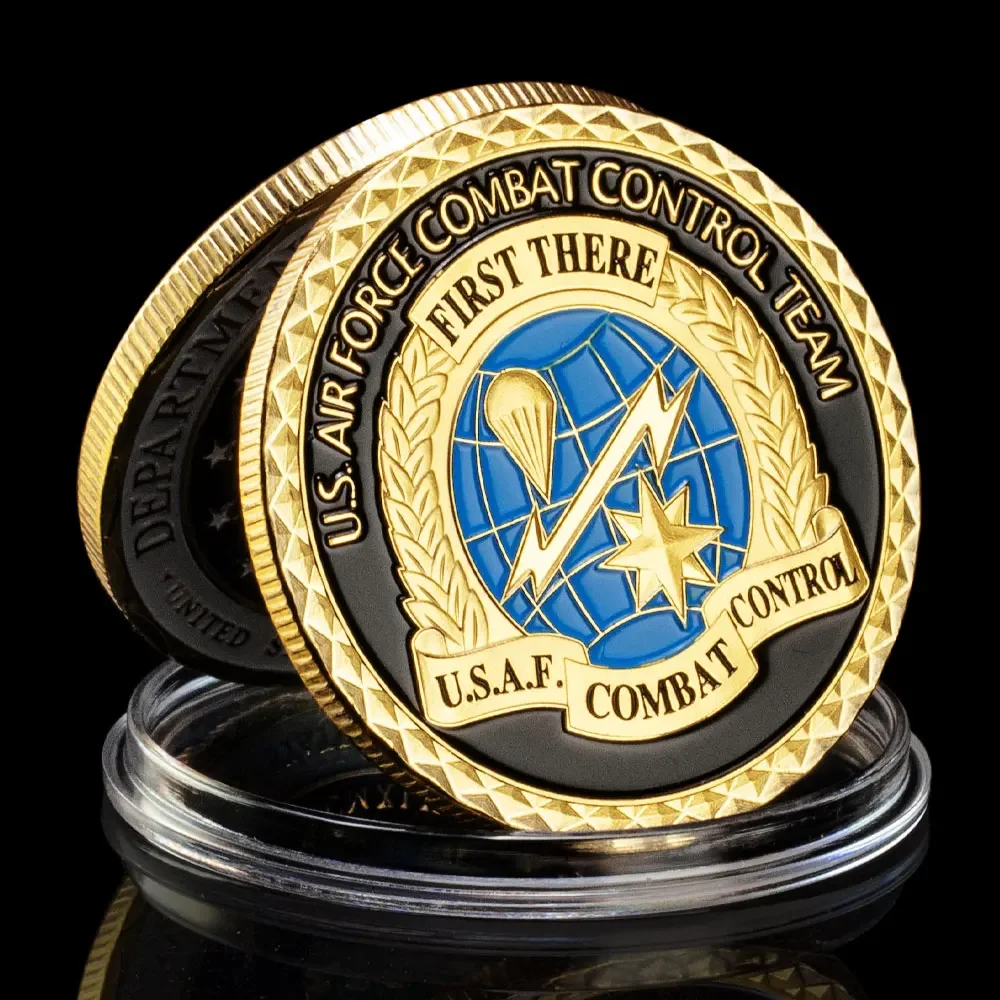 United States Air Force Challenge Coin USAF Combat Control Team Gold Plated Commemorative Coin