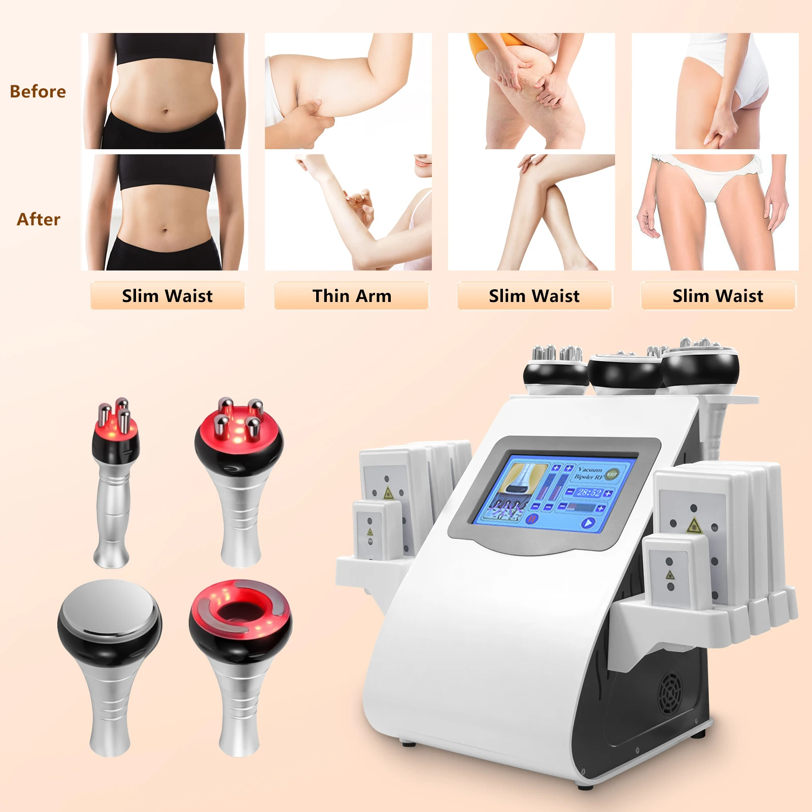 Six in One Large Massage Beauty Device, Body Massage Device, Home SPA Skincare Products, Suitable for Facial, Arm, Abdominal, et