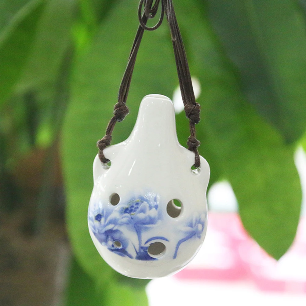 

Creative 6-Hole Ceramic Ocarina for Children Beginner Practice Instrument Beautiful Sound Uniform Tone Wind Musical Instrument