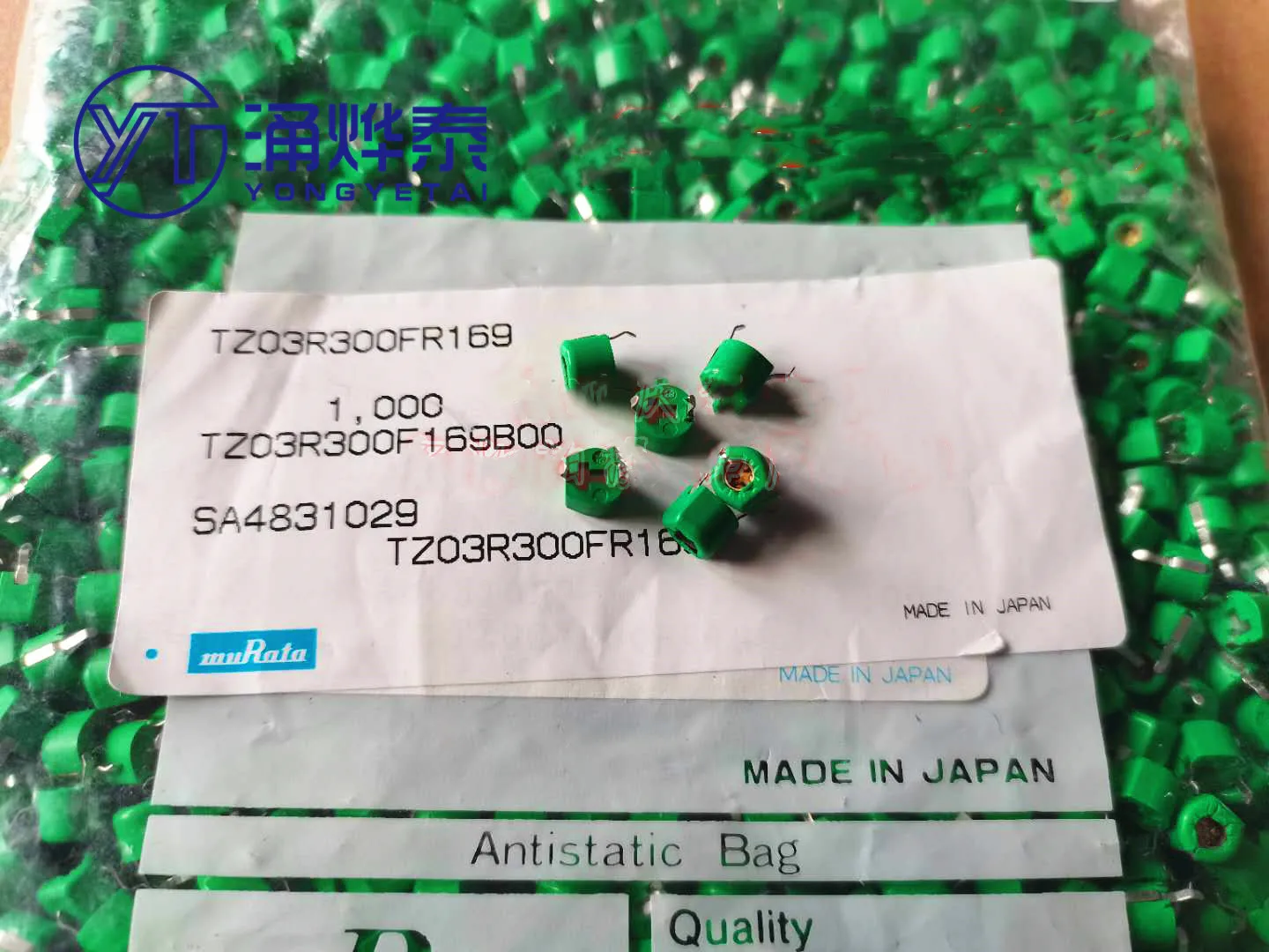 

YYT 5 шт. обрезной конденсатор регулируемый конденсатор 30PF TZ03R300F169B00 зеленый