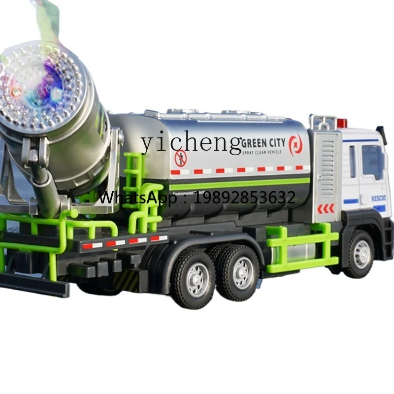 ZZ Spray Car Model Kindersproeier Brandweerwagen Auto Speelgoed Legering Sprinkler Truck