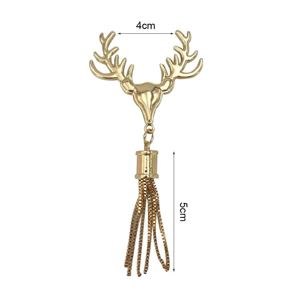 Hot Handbag Tassel Turn Lock Deer Head Shape Twist Locks Metal Clasp Hardware Parts Deer Head Shape Shoulder Bag Accessories