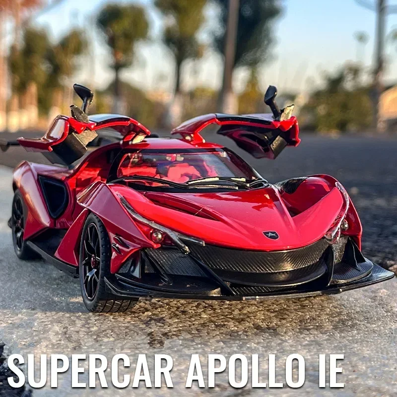 

1:24 Apollo IE Intensa Emozione Alloy Sports Car Model Diecast Metal Super Racing Car Model Simulation Sound Light Kids Toy Gift