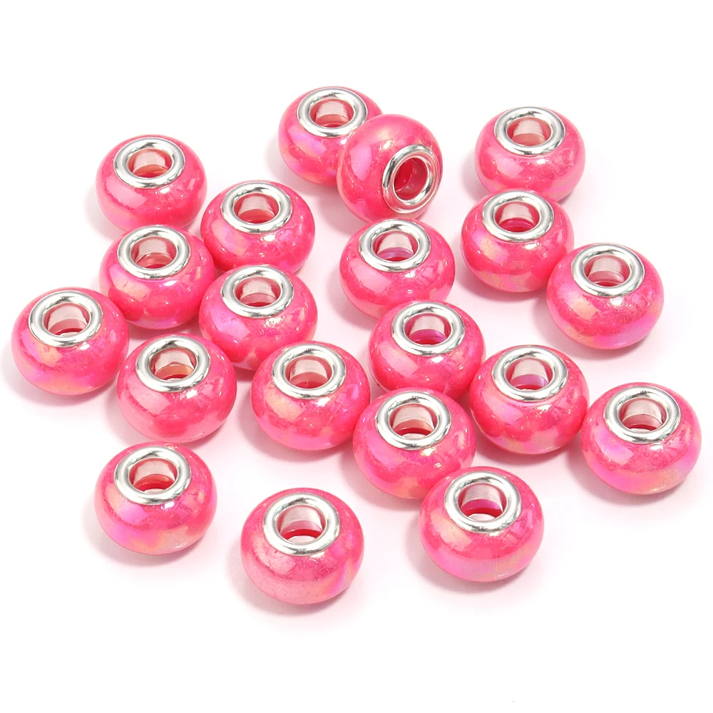 20Pcs Resin Round Beads for DIY Bracelet and Necklace Making