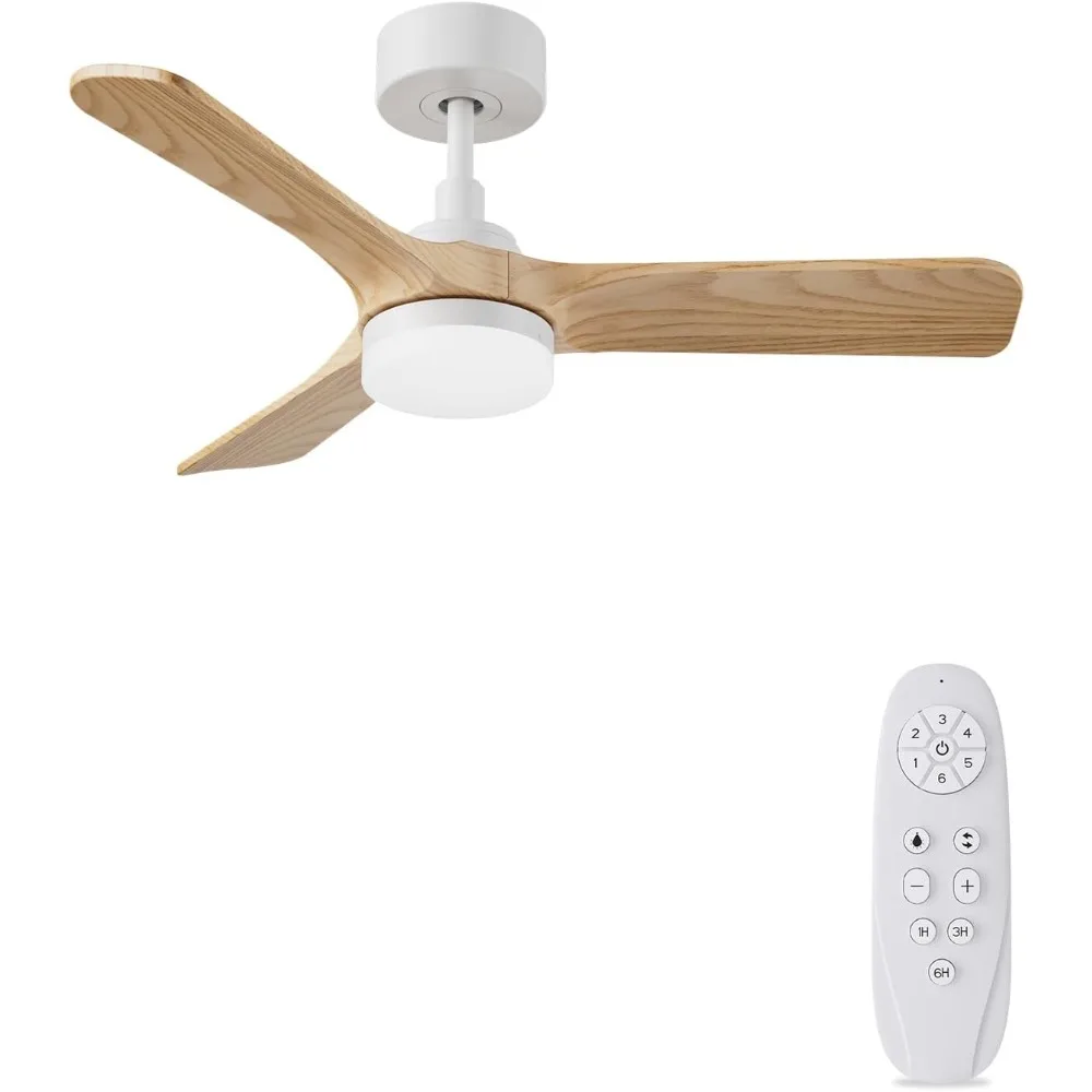 Ventilador de techo con Luz Lámpara LED diámetro 90cm Ultra Silencioso Ventilador Techo 30 W, 3 Aspas Reversibles