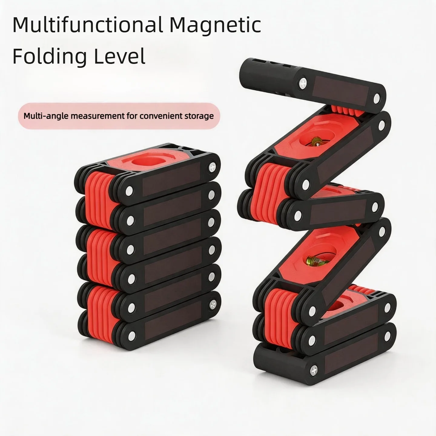 Magnetic Folding Level Ruler Multi-angle High Precision Spirit Level Strong Adsorption Woodworking Construction Measuring Tool