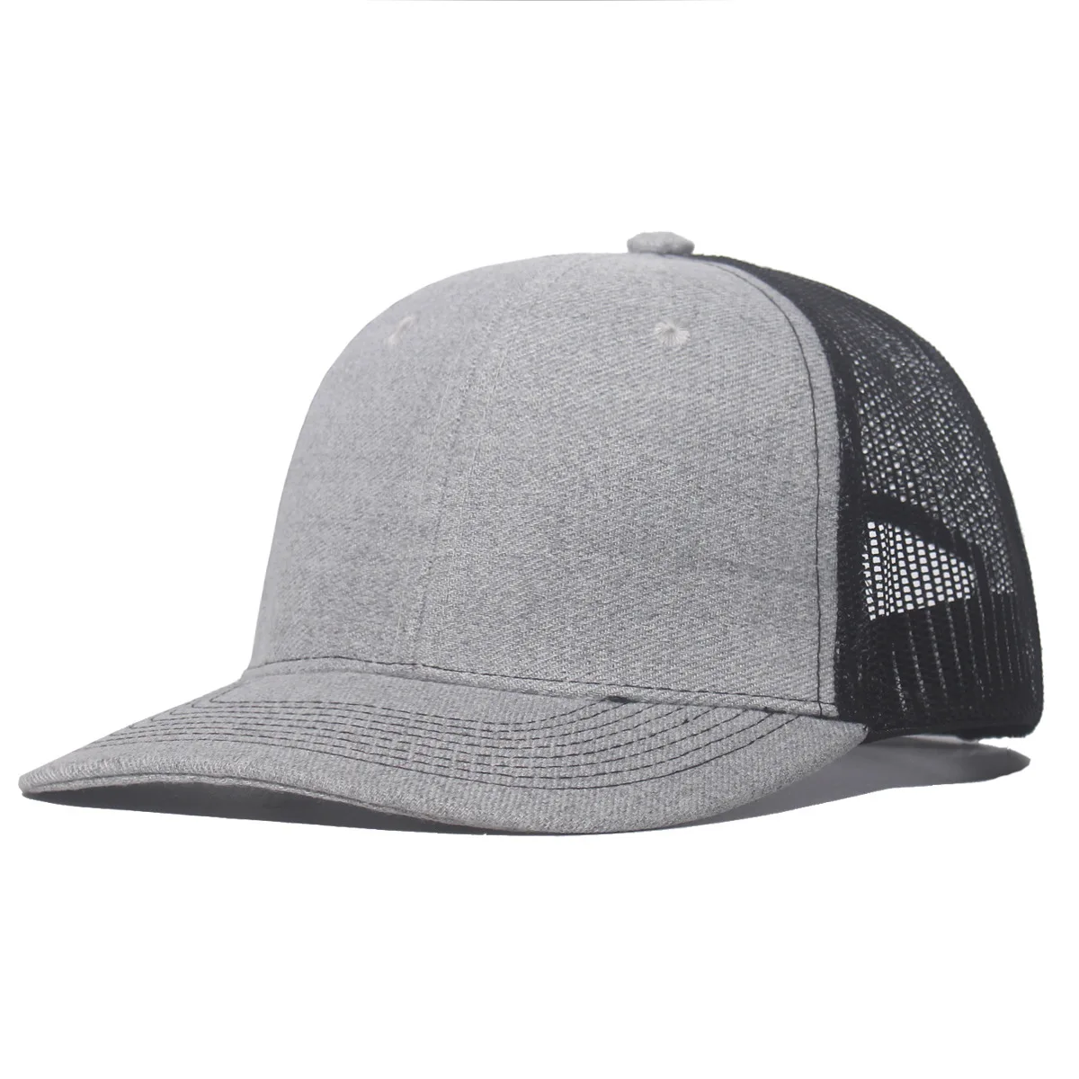 New Fashion Slight Curved Brim Trucker Hats Men Custom Logo Summer Sunshade Sun Hat Women Breathable Mesh Baseball Cap Visor