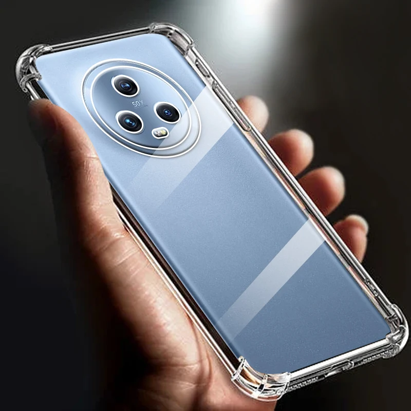 

Thickened Airbag Shockproof Clear Soft Tpu Phone Case For Honor Magic5 case 5g Transparent Back Cover 6.73" PGT-AN00 funda cases