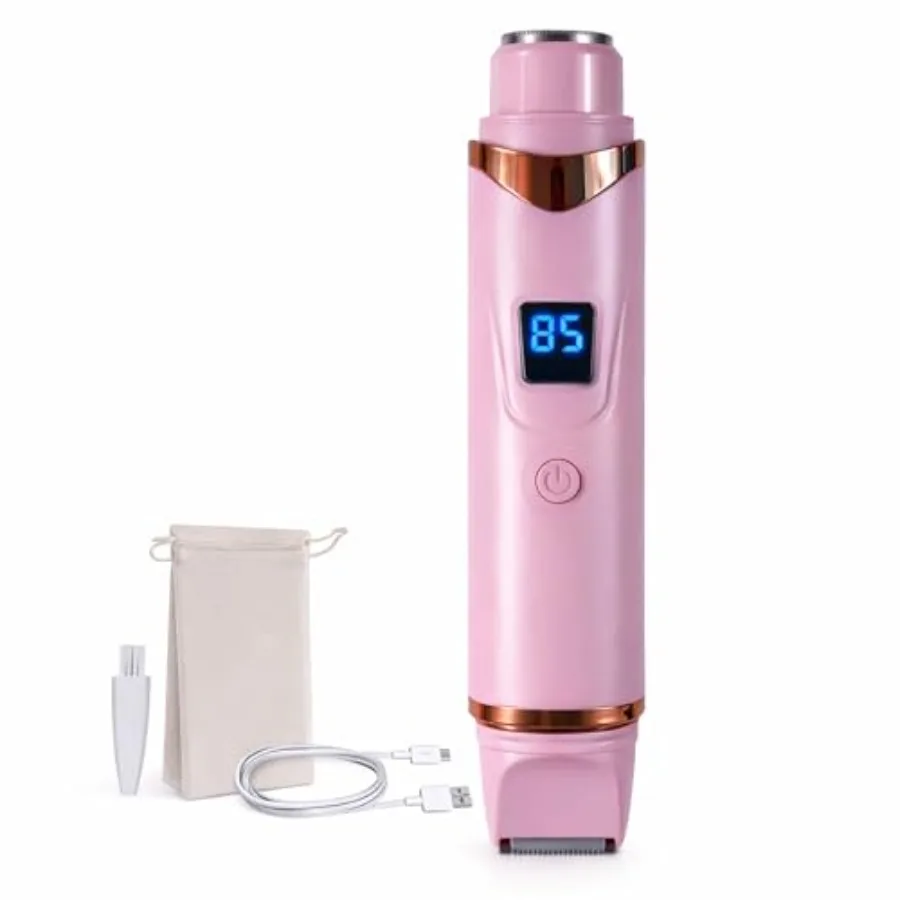 

Painless Electric Bikini Trimmer for Women Wet and Dry Use Dual Head Electric Shaver for Private Area Electric Razor for Women