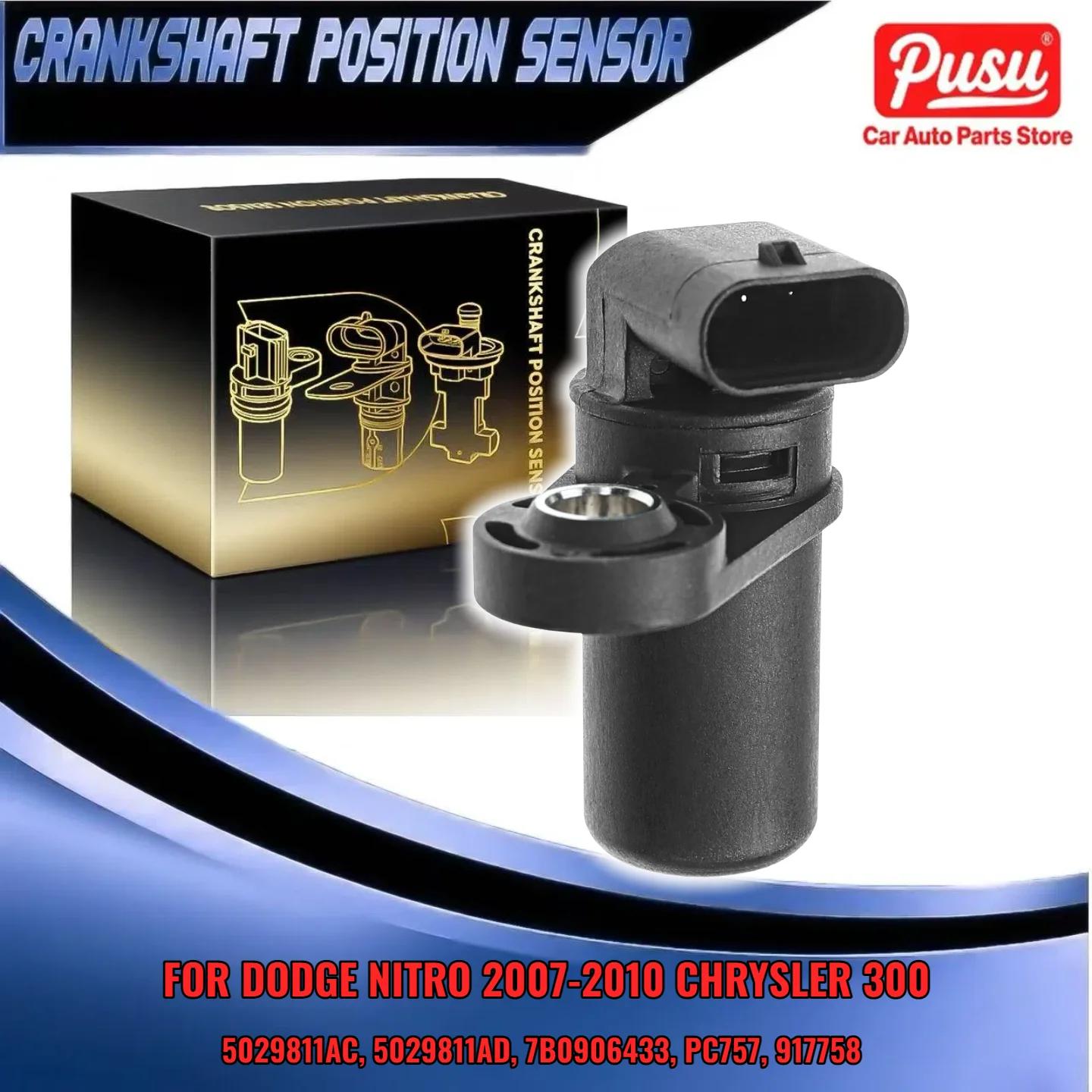 

Engine Crankshaft Position Sensor for Chrysler Sebring 07-10 Dodge Jeep Wrangler 5029811AC 5029811AD
