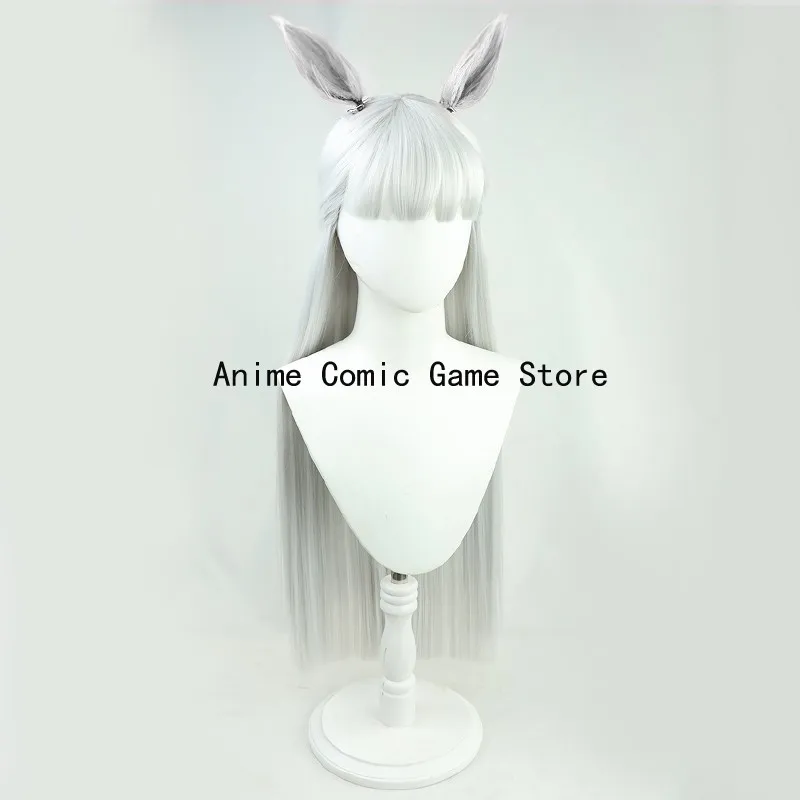 أوما موسومي بريتي ديربي جولد شيب شعر مستعار كوسبلاي مدمج في سلك فولاذي ذيل أنيمي شعر صناعي ألياف مقاومة للحرارة #4