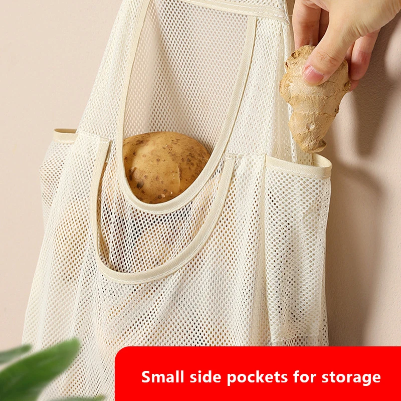 Multi-Layer Kitchen Hanging Mesh Bag For Garlic Onion Ginger  Fruit Vegetable Storage Net Bag Kitchen Accessories