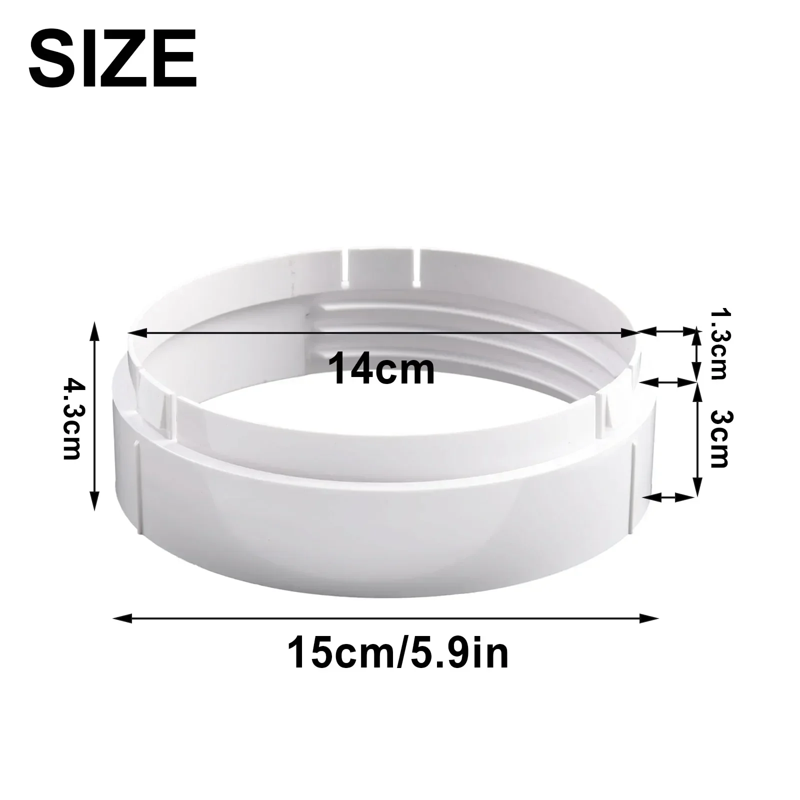 150mm Mobile Air Conditioner Exhaust Connector Sealing Baffle Circular Connector Air Vent Exhaust Pipe Hose Adapter Baffle