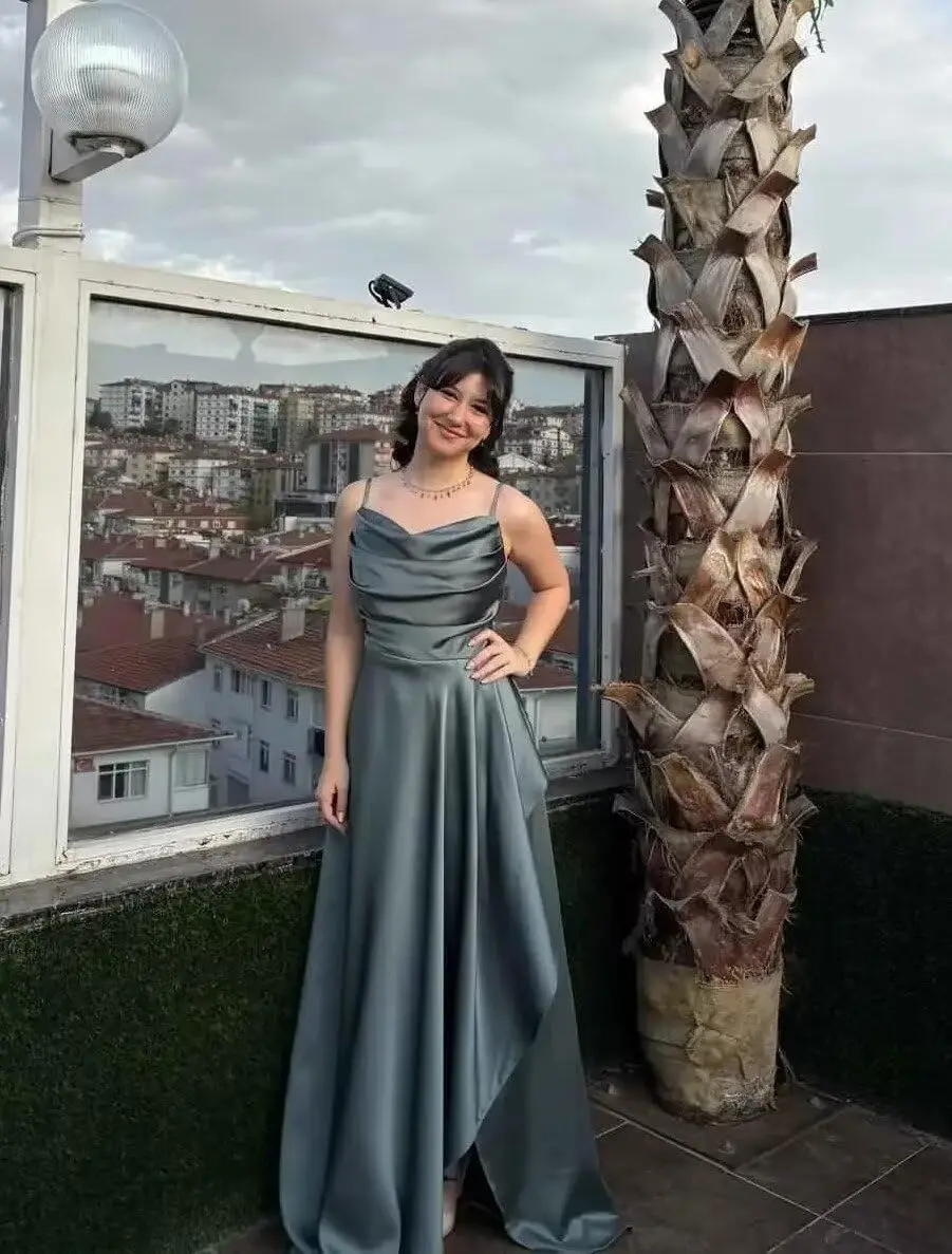 Satin Bridesmaid Dresses for Women A Line Halter Side Slit Formal Dress  Maid of Honor Dresses for Weddings Evening Dresses