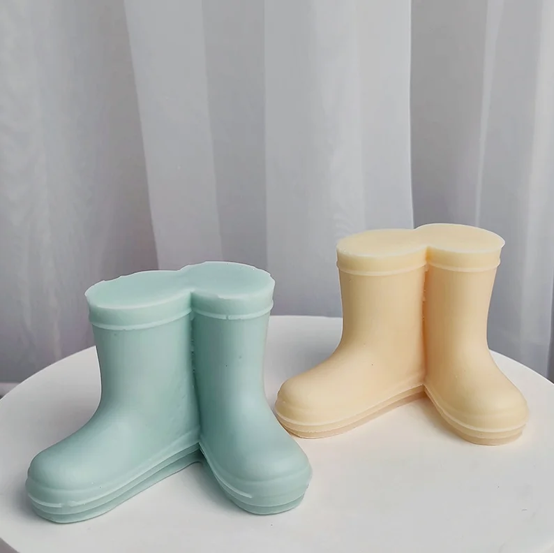 

SZ558 Rain Boots Shoes Incense Candle Soap Silicone Mold DIY Mousse Cake Baking Mould