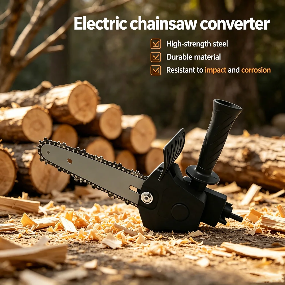 4/6 Inch Electric Drill to Chainsaw Adapter Portable Wood Plastic Metal Cutting Tool for Home Trimming and Woodworking