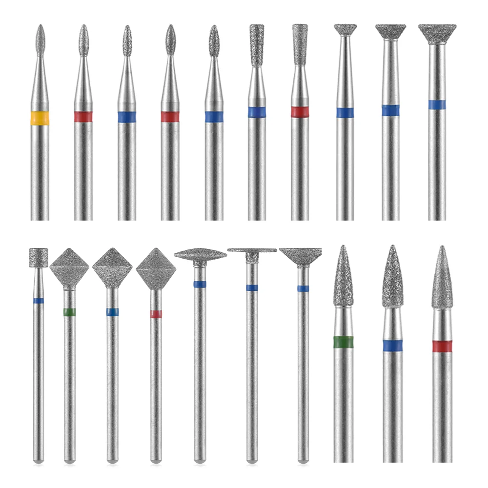 2.35mm diamante prego broca 1 pçs fresas elétricas para manicure xf/f/m/c cutícula rotativa rebarba broca acessórios