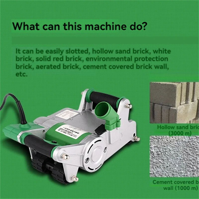 Electric Wall Chaser Groove Cutting Machine Wall Slotting Machine Concrete Wall Cutting Machine with 25MM/35MM Knife Head