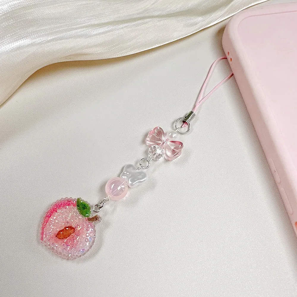 Sweet Fruit Pendant Phone Strap Wrist Strap Cute Fruit Party Pendant Decoration Cartoon Colorful Phone Chain Backpack Pendant