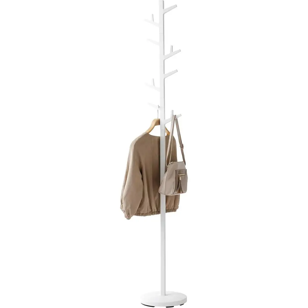 

69 Steel and ABS Plastic Standing Coat Rack Tree for Hats and Jackets