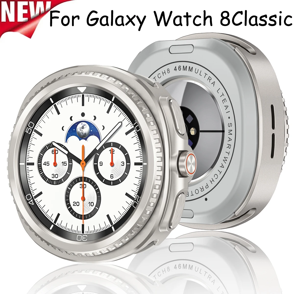 Metal Armor Drop Resistant for Samsung Galaxy Watch 8Classic 46mm Zinc Alloy + PC Case for Galaxy Watch 8Classic Protector Cover
