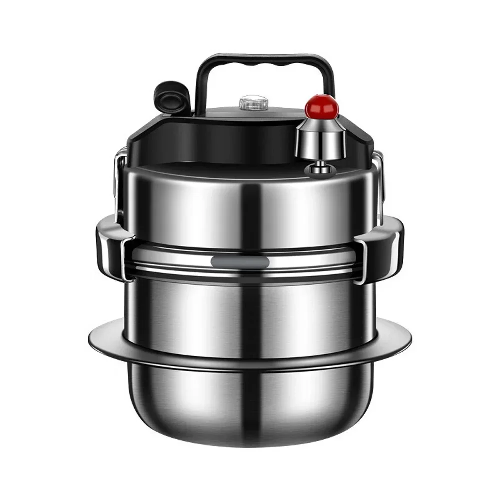 2L Portable Outdoor Pressure Cooker, 304 Stainless Steel Outdoor Camping Micro Pressure Cooker