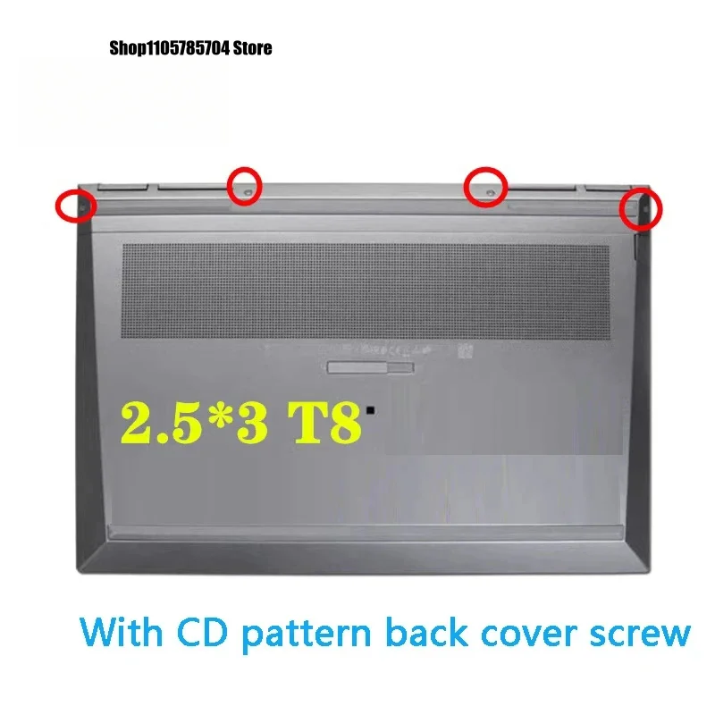 DL+Laptop Bottom Cover Case Screw for HP ZBook Fury 15 G7 G8 ZBook Fury 17 G7 G8 With CD pattern