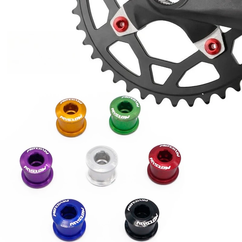 Chainring Bolts Aluminum Single Double Chainring Screws Mountain Road MTB Bike Crank Bolts Bicycle Dental Plate Bicycle Parts