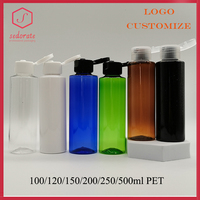 20/50pcs Empty Plastic Bottle 100ml 120ml 150ml Flap Lid 200ml 250ml 500ml PET Travel Refillable Bottles Container Cosmetic 141P